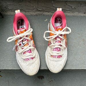 Nike Women's Athletic Shoes in Pink, Orange, and White